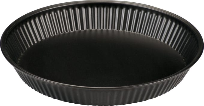 Basic Culinair Vlaaivorm 28 cm – PFAS-vrije Bakvorm – Lage Taartvorm – Carbon Staal