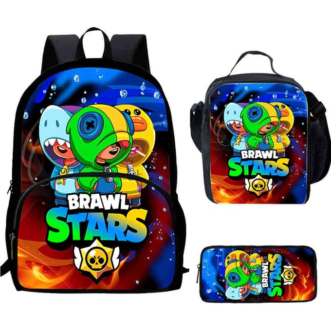 Brawl Stars Schooltas Hoge Definitie Print Multi-Functioneel Lichtgewicht Rugzak