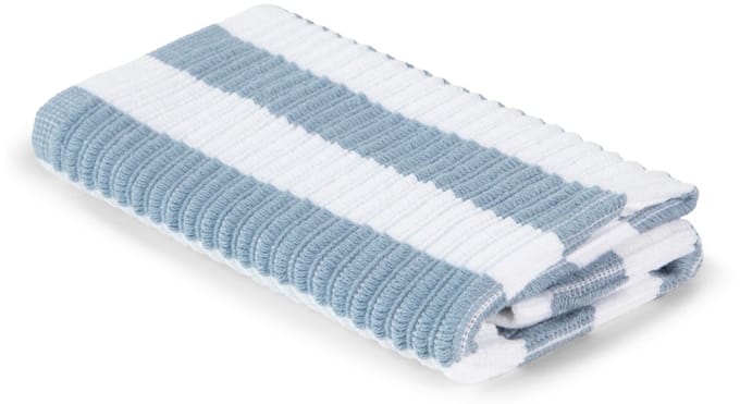 Linolux Vaatdoek Gestreept - Wit Grijs Blauw -100% katoen - 12 stuks