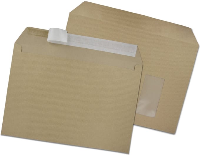 Verzendenveloppen C4 met venster, 229 x 324 mm, 90 g/m