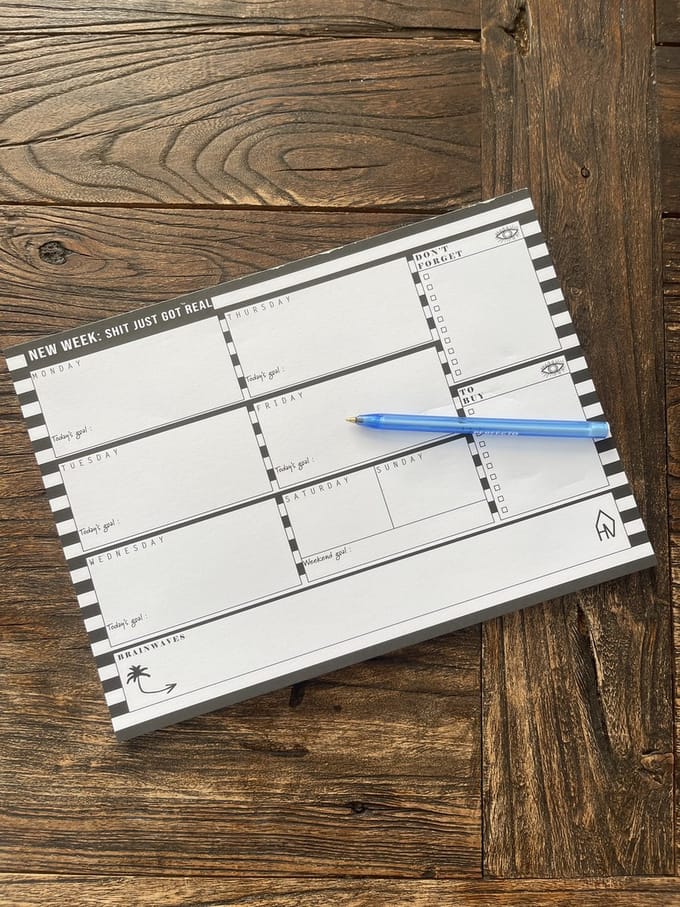 Housevitamin Weekplanner "Bretonse Streep"