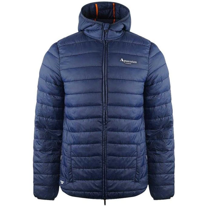 Aquascutum Gewatteerd logo-jack heren Londen (Marineblauw)