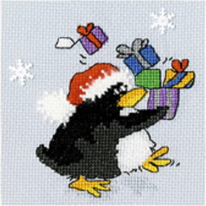 Bothy Threads Kerstkaart borduren telwerk