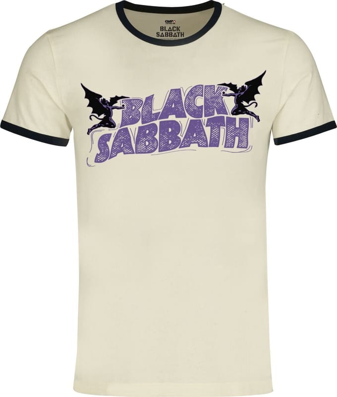 Black Sabbath Logo - Ringer Shirt Heren T-shirt - gebroken wit - 5XL