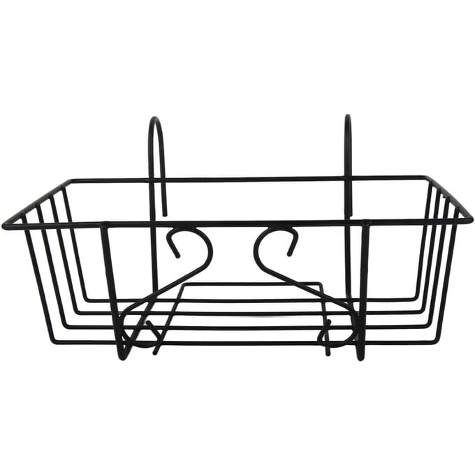 Rechthoekig Bloempotrek Balkon Plantenstandaard Reling Bloempot Houder black