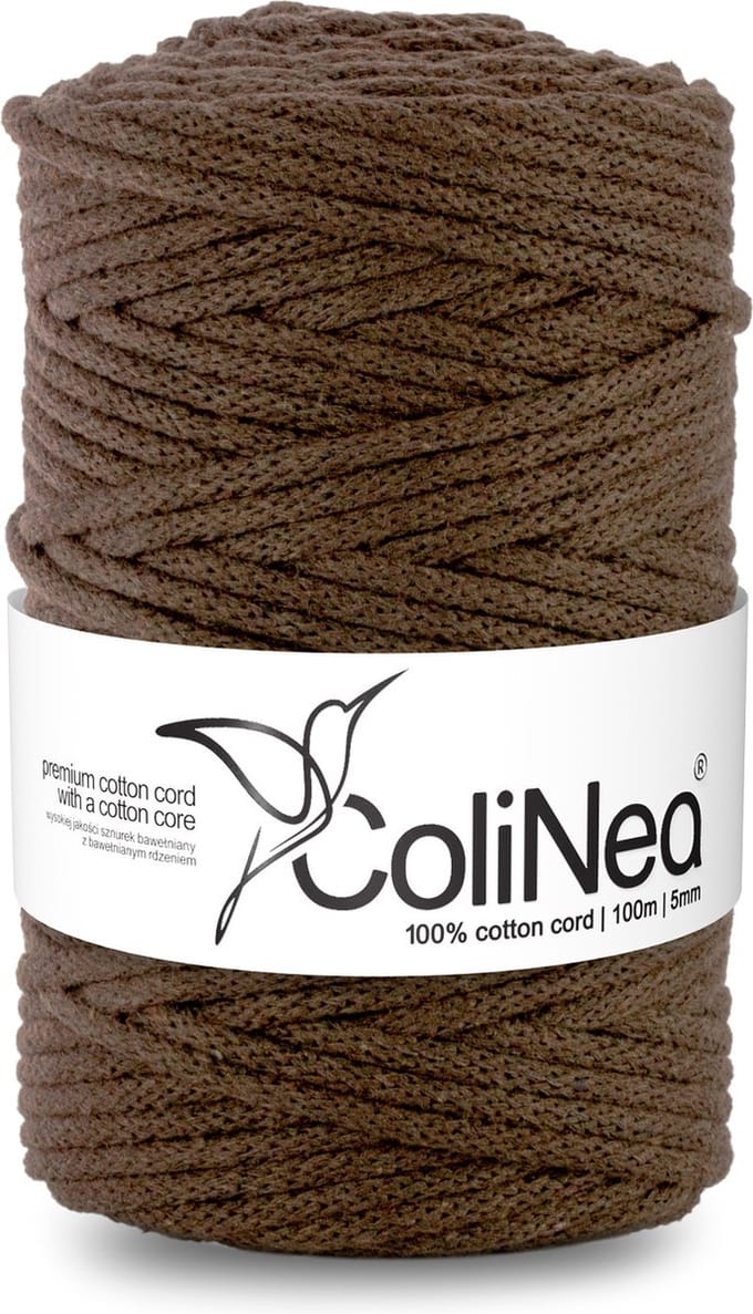ColiNea - Touw - katoenen - koord - Katoenkoord - macramé - 5 mm x 100 m - bruin