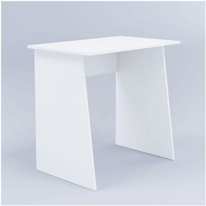 Rechthoekige bureautafel, afgeschuinde zijpanelen, B 1100  x D 500 x H 740 mm, wit