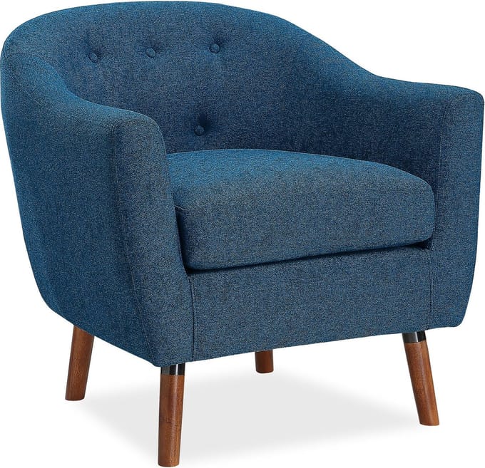 Brie-Accent Stoel in Linnen Blauw