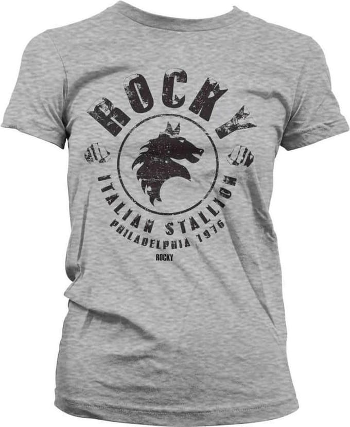 Rocky Dames Tshirt -M- Italian Stallion Grijs