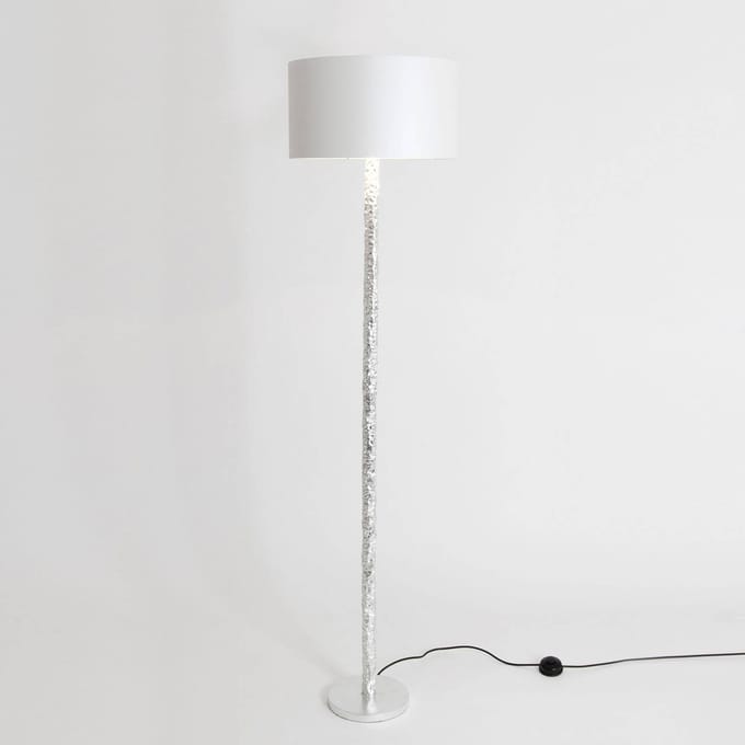 Holländer Vloerlamp Cancelliere Rotonda zijde wit/zilver