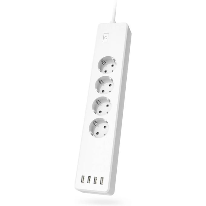 Hama slimme stekkerdoos, 4 x 230 V, 4 x USB, wifi