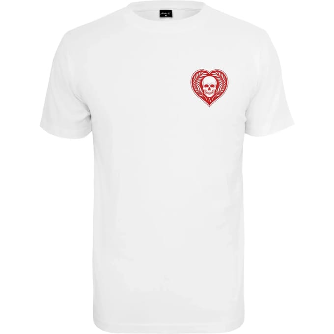 Mister Tee - Skull Heart Heren T-shirt - XS - Wit