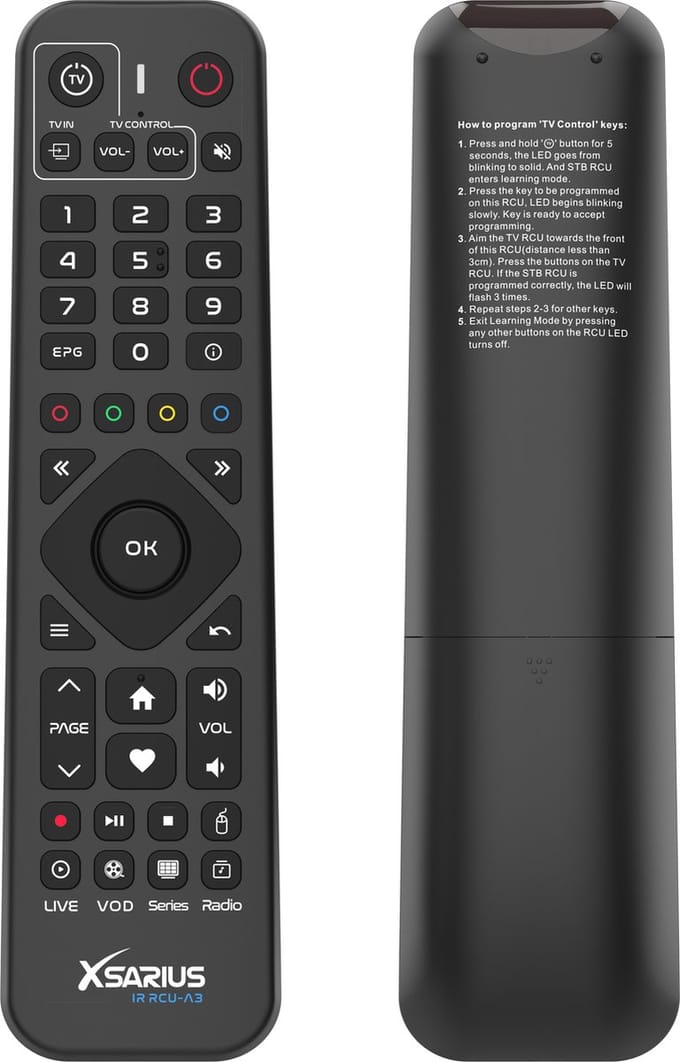 Xsarius Android Remote Control IR RCU-A3