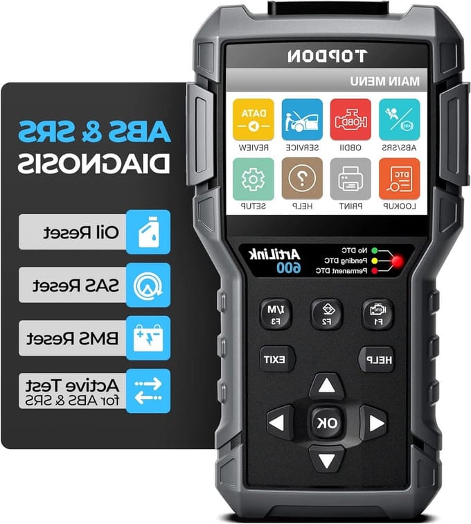 OBD2 Codelezer - Autodiagnose Scanner - Auto Onderhoud - Actieve Test ABS SRS - 2.8 Inch Scherm - Zwart