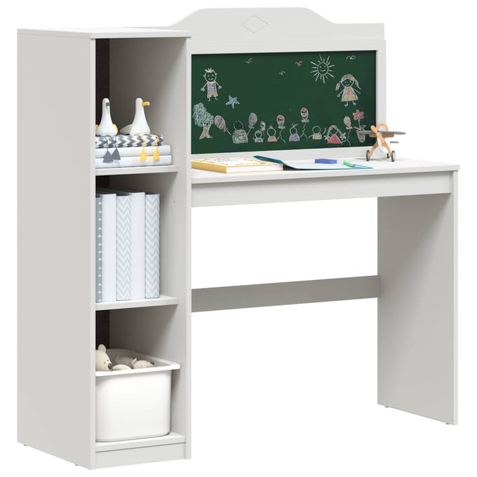 vidaXL - Creatieve - opslag - voor - kinderen - ROROS - Wit - Bewerkt - hout