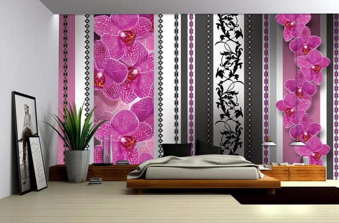 Poster | Grijs , Roze | 104 x 70,5 cm