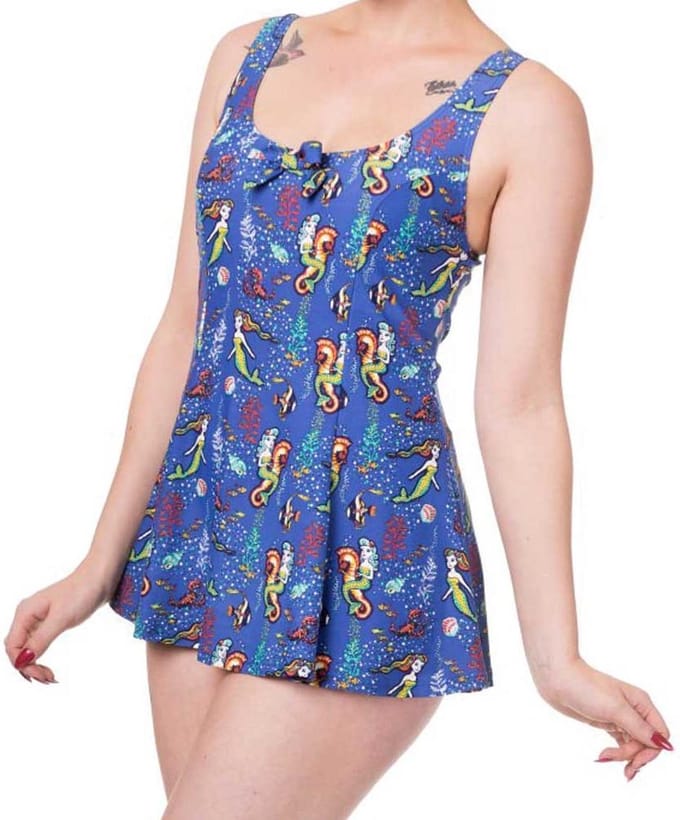 Banned - WILDERNESS Badpak - M - Blauw/Multicolours