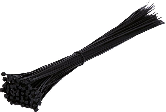 TD47 Kabelbinders 2.5 x 380 mm Zwart - Tie wraps - Tyraps