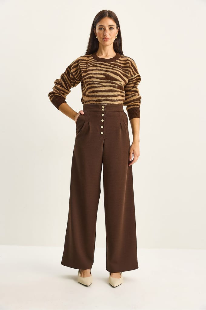 Hoge Taille Wijdere Palazzo Broek