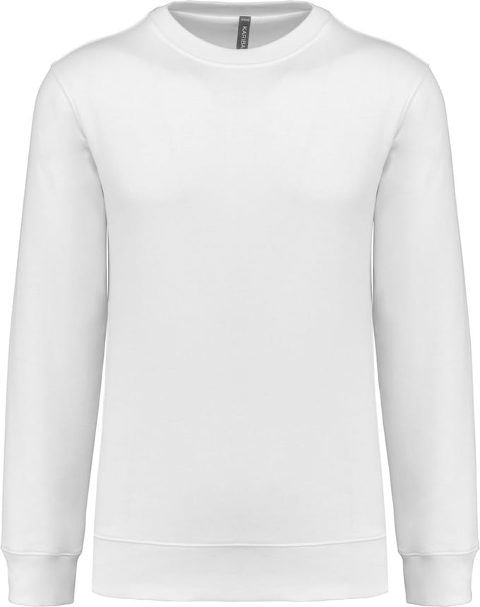 Kariban Sweater ronde hals 80/20 uniseks K4035 - White - M
