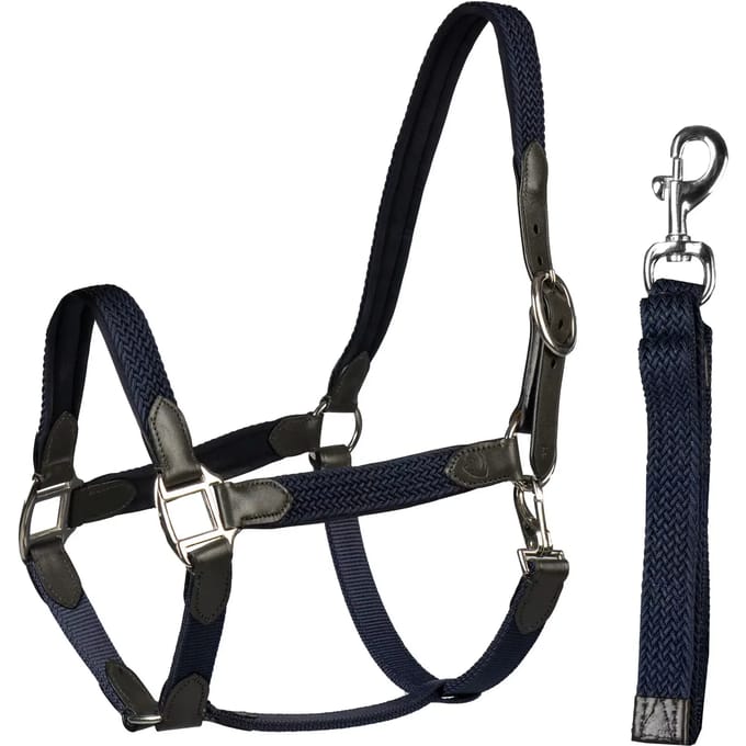Halster Set Leer Met Gevlochten Nylon | Cob
