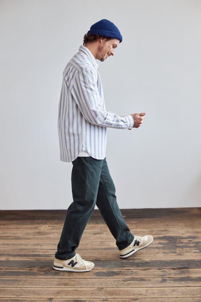 TWOTHIRDS Campana Shirt Blue Stripes Größe: S | Casual hemden Outlet | Herren | Blau