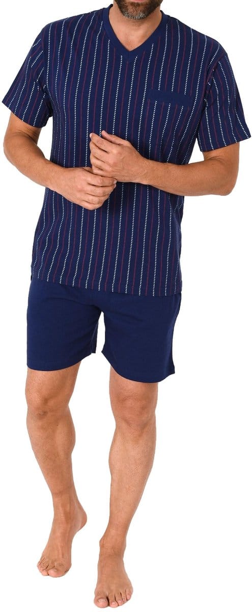 Herenpyjama Shorty met korte mouwen - gestreepte look - 122 105 90 650
