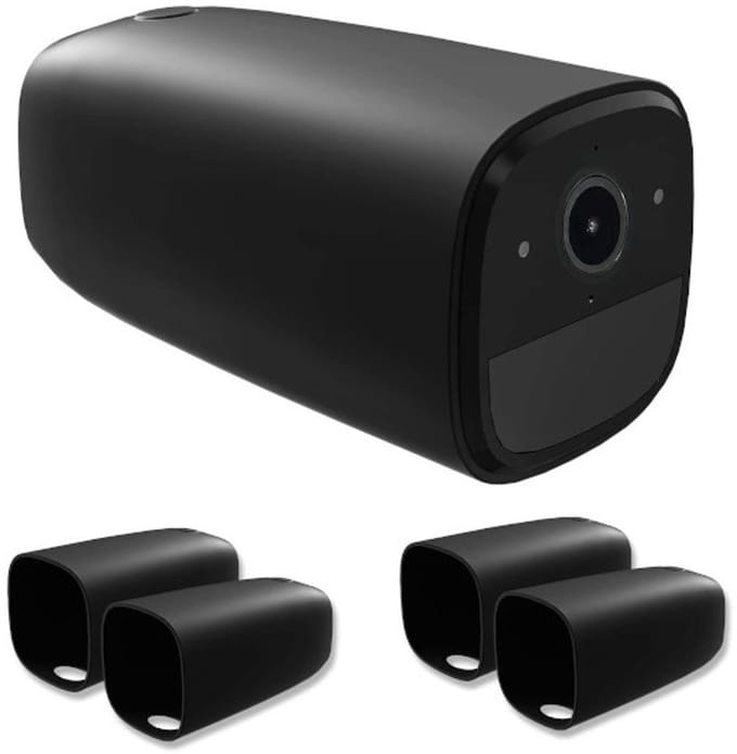 Eufy Cam 1 & 2 (pro) Siliconencase Skin (4-Pack) - Zwart