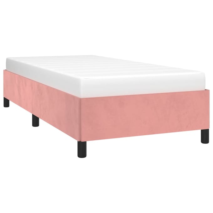 vidaXL - Bedframe - fluweel - roze - 80x200 - cm