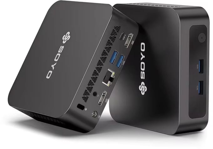 Soyo Y5 Mini PC - Intel i3 4030U - 8GB ram - 128GB ssd - Windows 11 Pro – Ultra Compacte Desktop Computer Stil & Compact