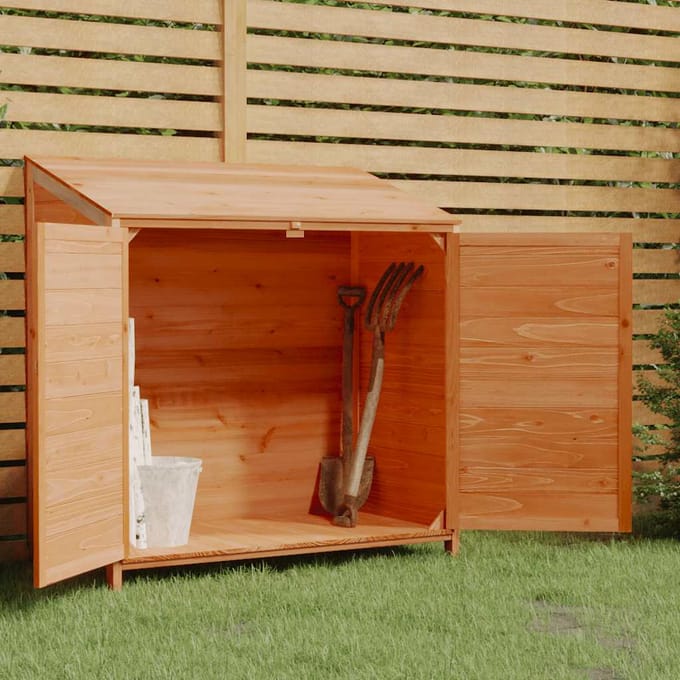 vidaXL - Tuinschuur - 102x52x112 - cm - massief - vurenhout - bruin