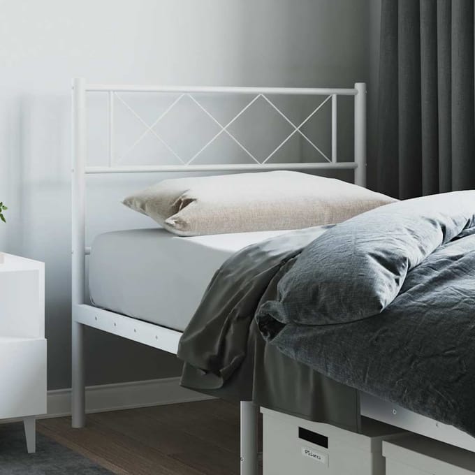 vidaXL Vervangend hoofdbord 75 cm metaal wit