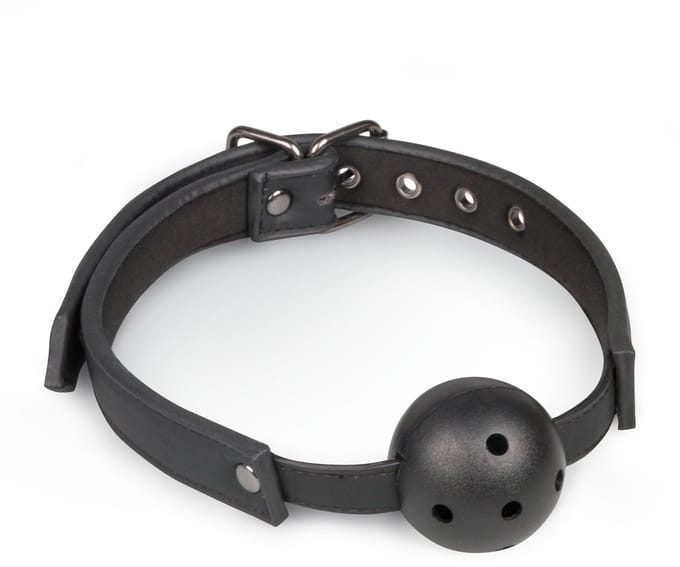 Ball gag met PVC bal - zwart