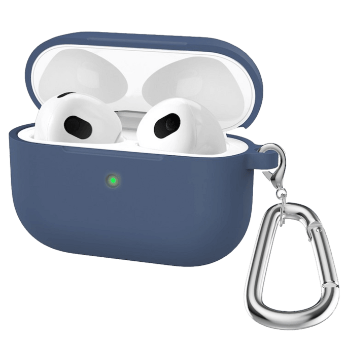 CaseBody Stevig Siliconen AirPods 3 Hoesje Donkerblauw