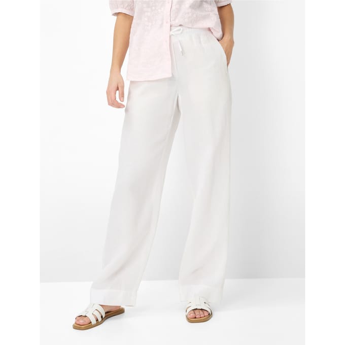 regular fit wijdte broek van puur linnen model 'FARINA'