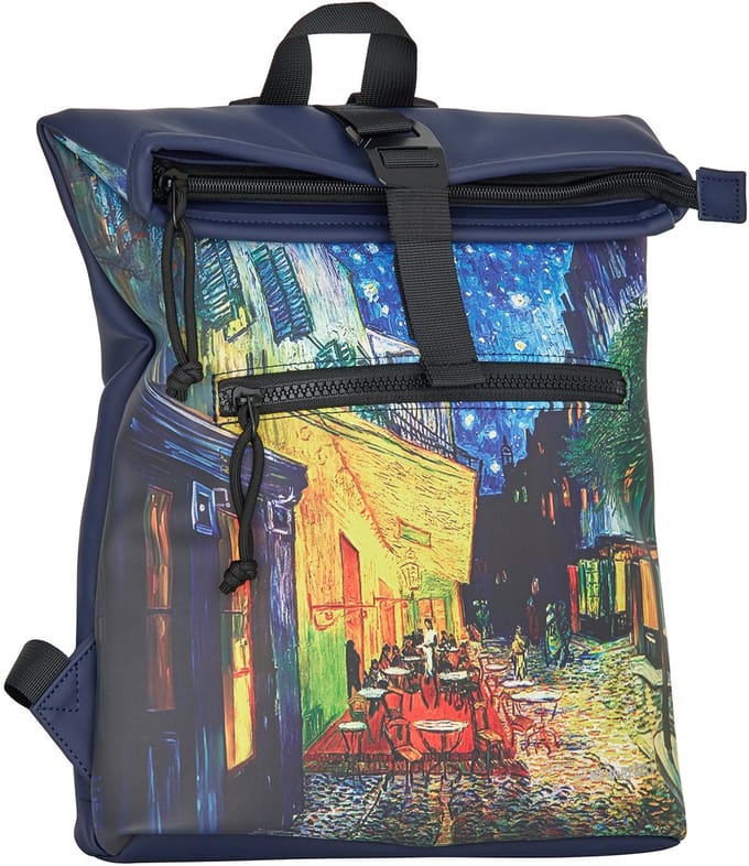 New Rebels Mart Art - Los Angeles Cafe at Night Roltop Backpack 9 Liter