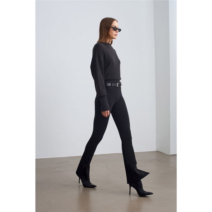 Geknoopte Skinny Flared Broek