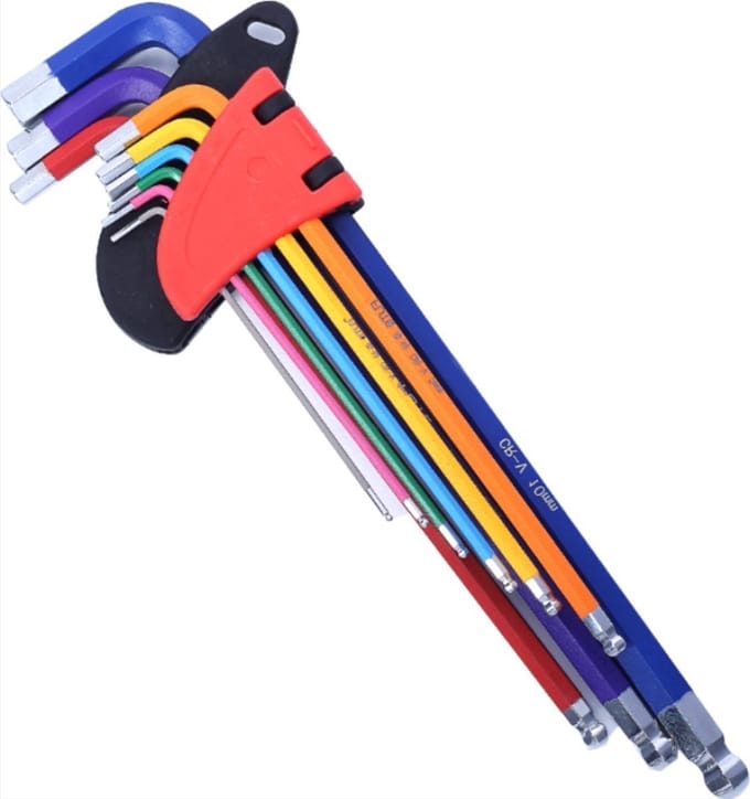 Scoby - Inbussleutelset - Gereedschapsset - Zeskantsleutels - Hex Key Set - 9-delig - Multicolor
