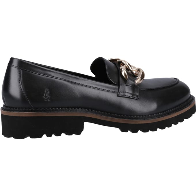 Hush Puppies Gianna Leren Dames Zwarte Instappers