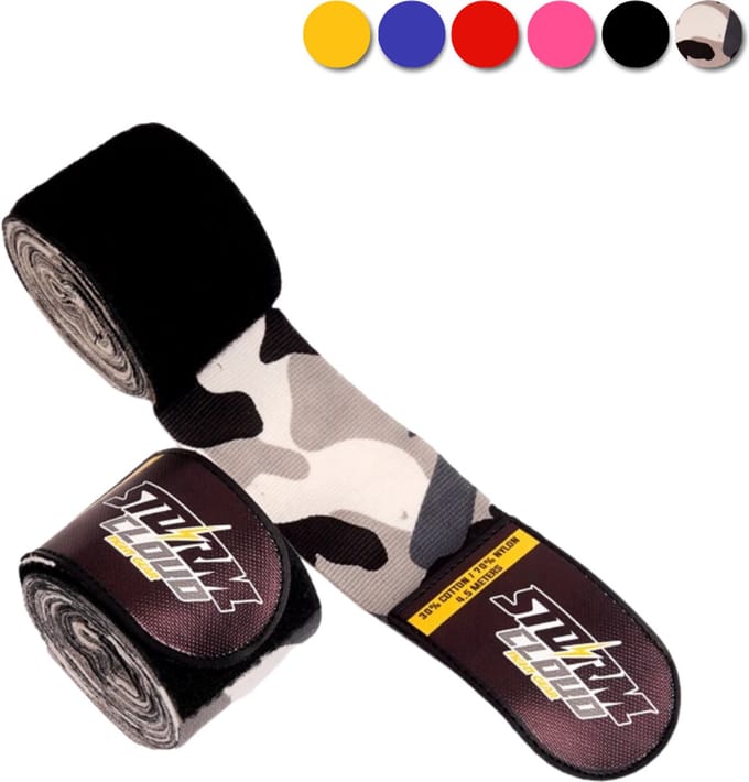 StormCloud HWX-R Serie - Camo Boksbandages - 4,5m - Premium Zweetbandjes