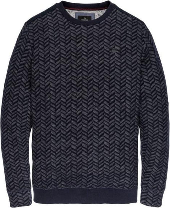 Trui ronde hals Vanguard donkerblauw motief