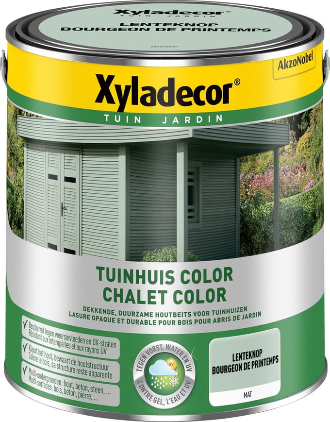 Xyladecor - Tuinhuis Color - Lente Knop - 2,5 L