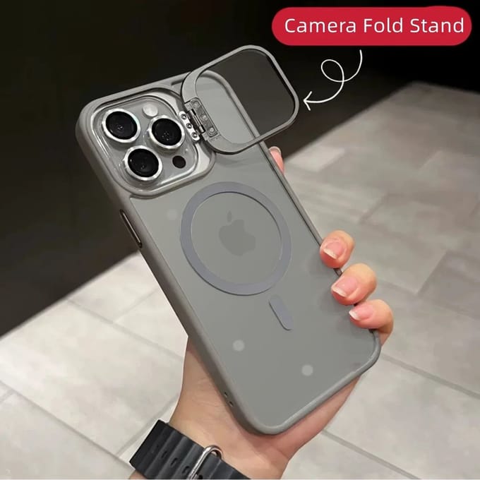GREEN ON Magsafe Case with Camera Door For IPhone 11 Pro Max - Grijs / Gray