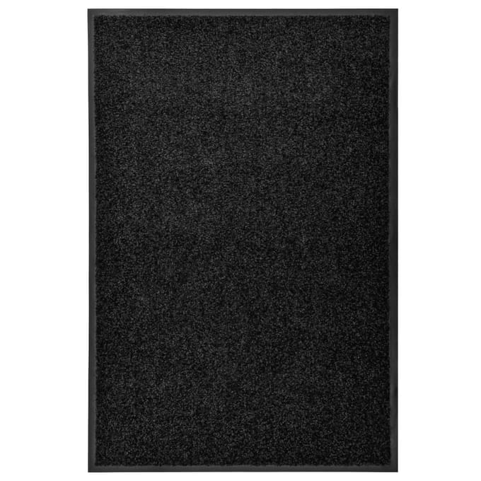 vidaXL - Deurmat - wasbaar - 60x90 - cm - zwart
