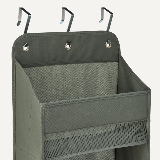 Candala Over de deur organizer met 5 lagen, groot, houtskool