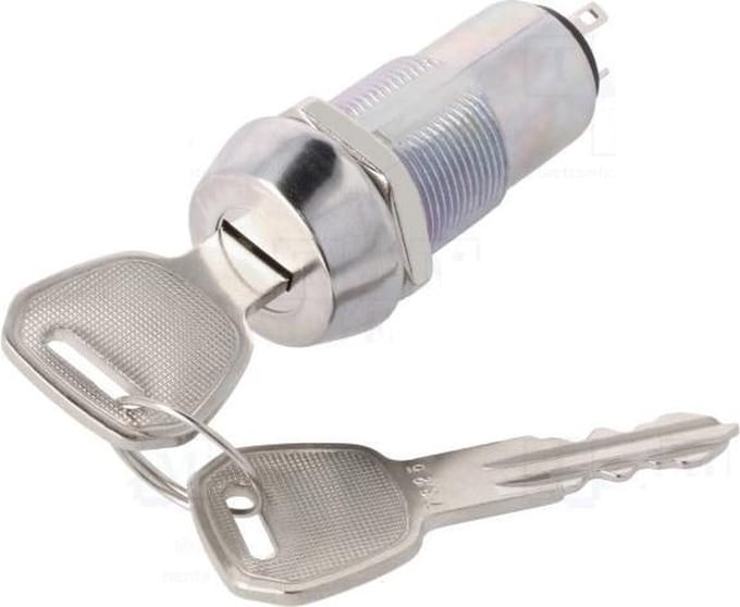 Schakelaar met sleutel - Ø19mm / 50mm - ON-ON