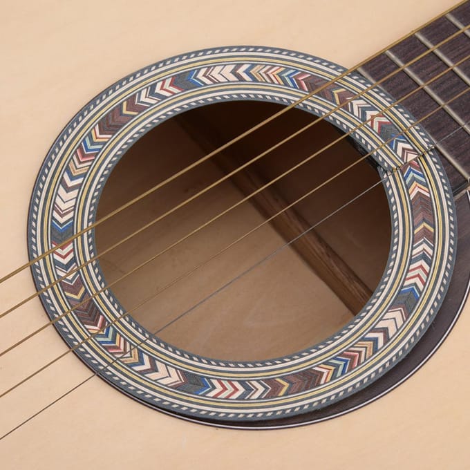 3 stuks Gitaar Klankgat Inleg Klassieke Akoestische Gitaren Muziekinstrument Accessoires beige