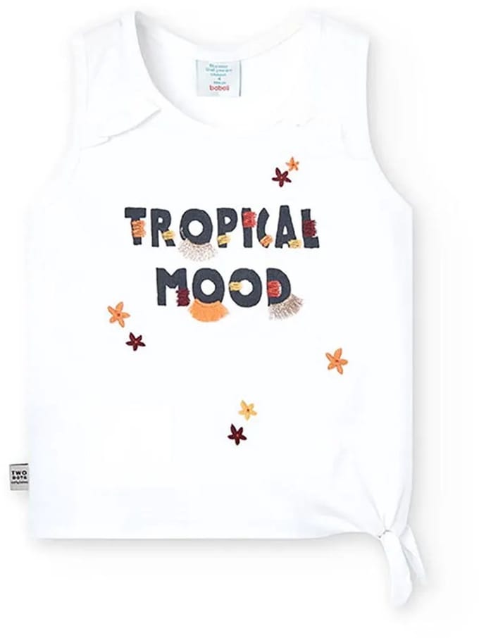 Boboli 448039 Mouwloos T-shirt Wit 16 Years Meisje