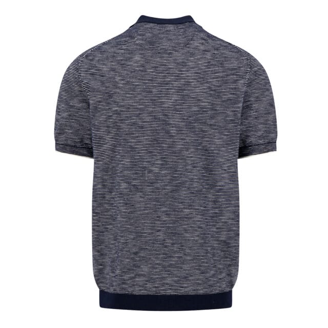 Fynch Hatton - Polo Korte mouw - Heren - L - Blauw - Katoen - 1603-704