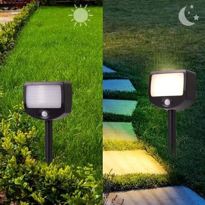 LED Accuspot met Bewegingsmelder en Schemeringssensor - Set van 3 - Draadloze Veiligheidslampen